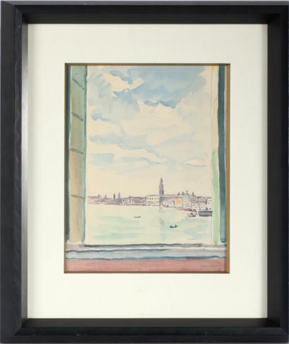  Albert MARQUET (1875-1947) Venise Lithographie en couleur sur papier Signé (dans... Gazette Drouot