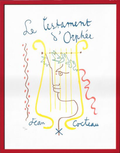  Jean COCTEAU (1889-1963) Le testament d'Orphée Color lithograph on Mourlot lithograph... Gazette Drouot