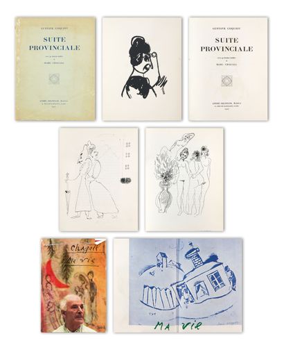  Marc CHAGALL (1887-1985) Réunion de 2 ouvrages : - Suite provinciale - 1927 Textes... Gazette Drouot