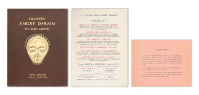  CATALOGUE DE VENTE Collection André Derain et à divers amateurs - 9-10-11 mars 1955... Gazette Drouot