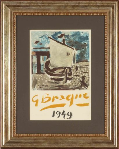  Georges BRAQUE (1882-1963) Le bâteau - 1949 Lithographie en couleur sur papier Mourlot... Gazette Drouot