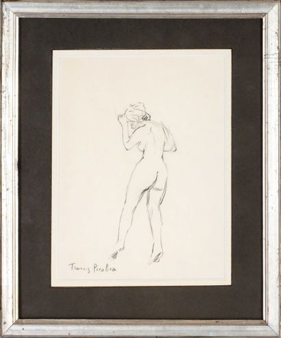  Francis PICABIA (1879-1953). Nude back. Graphite on paper. Signed lower left. 24.8... Gazette Drouot