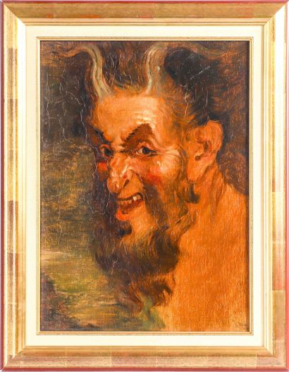  Louis ANQUETIN (1861-1932). Hommage à Rubens. Huile sur panneau. 50 x 36,5 cm. Provenance... Gazette Drouot