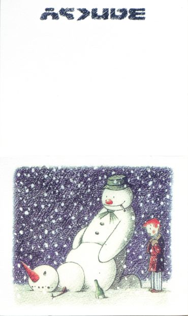  BANKSY (né en 1974), d'après Rude snowman - 2004 Carte de vœux en couleur Signé... Gazette Drouot