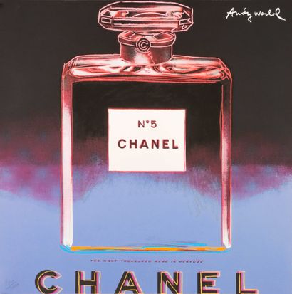  Andy WARHOL (1928-1987), d'après Chanel bleu Sérigraphie en couleur sur papier Signé... Gazette Drouot
