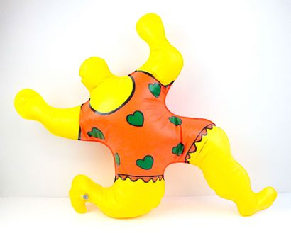  Niki de SAINT PHALLE (1930-2001) Nana jaune - 2018 Sculpture en plastique gonflable... Gazette Drouot
