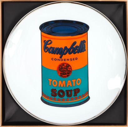  Andy WARHOL (1872-1944) Soup Campbell's Assiette en porcelaine de Limoges Signé... Gazette Drouot