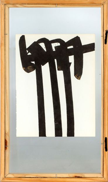  Pierre SOULAGES (1919-2022). Composition n° 28 - 1970. Black lithograph on paper.... Gazette Drouot