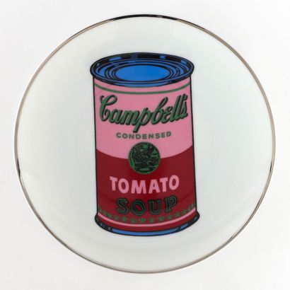  Andy WARHOL (1872-1944) Soup Campbell's Assiette en porcelaine de Limoges Signé... Gazette Drouot