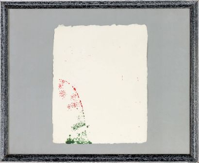  Claude VIALLAT (né en 1936) Empreinte - 1975 Aquarelle sur papier 32 x 25 cm Gazette Drouot