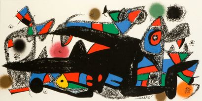  Joan MIRO (1893-1983) Miro escultor Danemark - 1975 Lithographie en couleur sur... Gazette Drouot