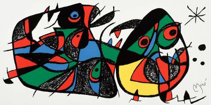  Joan MIRO (1893-1983) Miro escultor Italie - 1975 Lithographie en couleur sur papier... Gazette Drouot