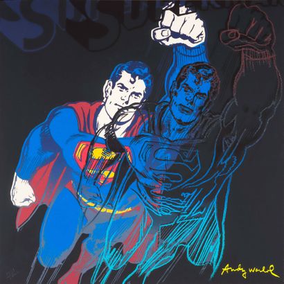  Andy WARHOL (1928-1987), d'après Superman Sérigraphie en couleur sur papier Signé... Gazette Drouot