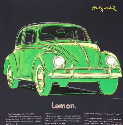  Andy WARHOL (1928-1987), d'après Coccinelle Wolkswagen verte Sérigraphie en couleur... Gazette Drouot