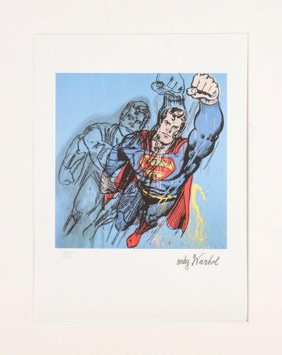  Andy WARHOL (1928-1987), d'après Superman Sérigraphie en couleur sur papier Signé... Gazette Drouot