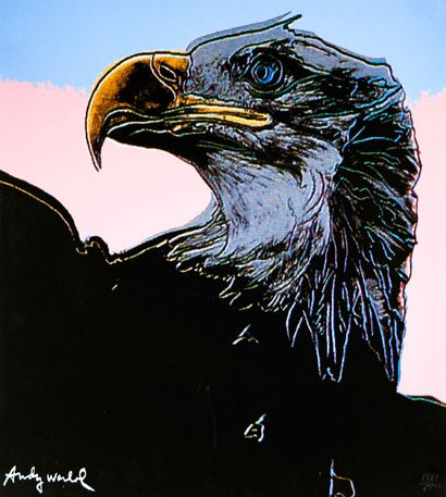  Andy WARHOL (1928-1987), d'après Eagle Sérigraphie en couleur sur papier Signé (dans... Gazette Drouot