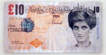  BANKSY (né en 1974). Banksy of England 10 pounds. Billet de banque sérigraphié.... Gazette Drouot