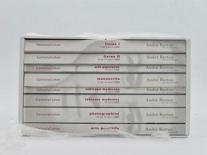  André BRETON
Coffret des huit catalogues de la vente André Breton, 42 rue Fontaine,... Gazette Drouot