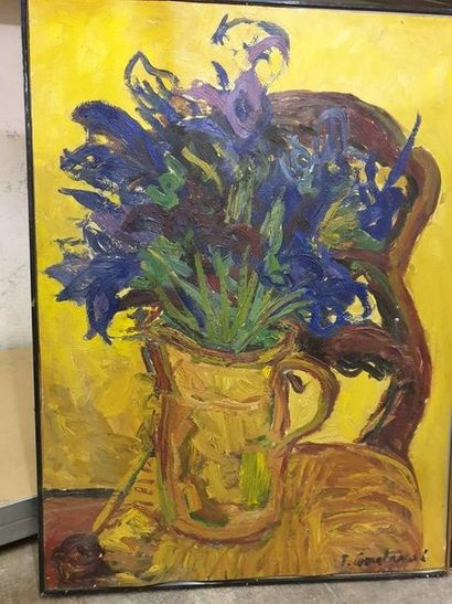null François LOMBARDI (XXème siècle)

Bouquet de tournesols.

Huile sur toile.

Signée...