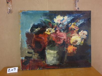 null CAILLAUX Rodolphe. 1904/1989

Vase de roses.

Huile sur toile. Signée en bas...