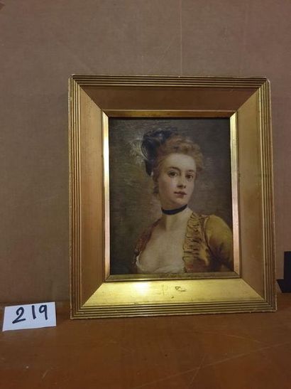 null Ecole française du XIXème siècle

Portrait d'une élégante.

Huile sur panneau.

27,5...
