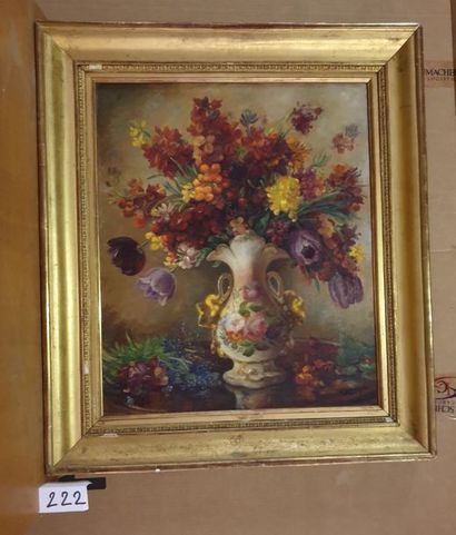 null Ecole française de la fin du XIXème siècle..

Bouquet de fleurs dans un vase...