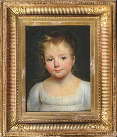 null Ecole FRANÇAISE vers 1810, entourage d’Antoine-Jean GROS
Portrait d’enfant
Panneau
32,5...