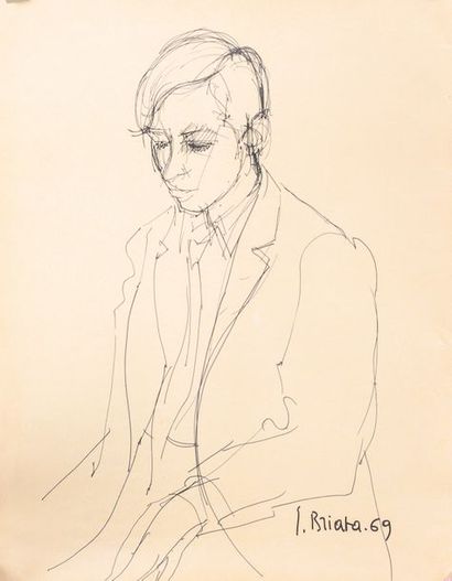 null Georges BRIATA (1933)

Portrait de jeune homme. 1969.

Dessin.

Signée et datée...
