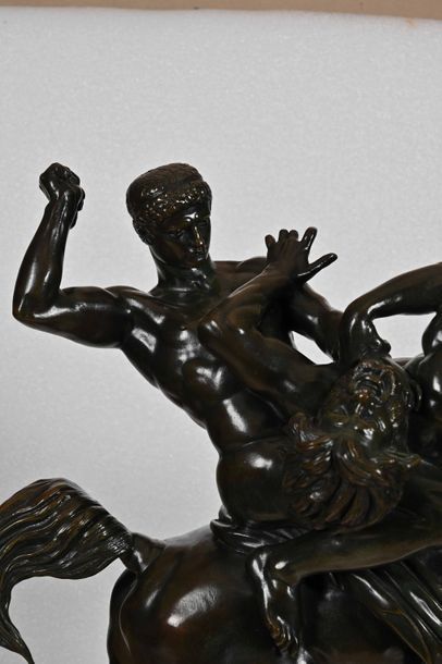 null Antoine Louis Barye (1796-1875) 

Thésée combattant le centaure Bienor Bronze...
