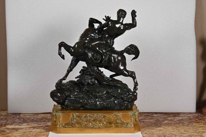 null Antoine Louis Barye (1796-1875) 

Thésée combattant le centaure Bienor Bronze...