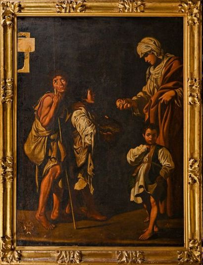 null École italienne du XVIIe siècle d’après Bartolomeo Schedoni (1578-1615) La Charité...