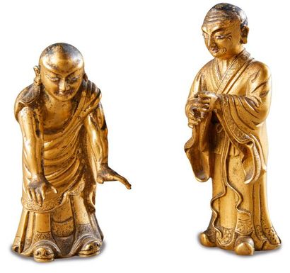 null Chine, dynastie Qin, e?poque Qian Long (1736-1795)

Deux statuettes de Luohan

Les...