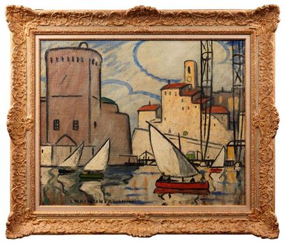 null Louis-Mathieu VERDILHAN (1875-1928)

Le port de Marseille.

Huile sur toile.

Signée...