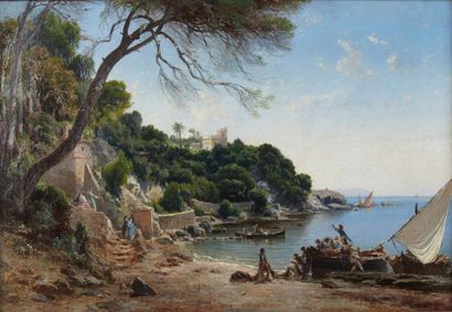 null Vincent COURDOUAN (1810-1893)

Calanque animée vers Toulon. 1874.

Huile sur...