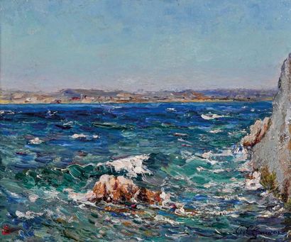 null Adolphe Louis GAUSSEN (1871-1954)

La corniche à Marseille.

Huile sur panneau.

Signée...