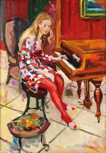 null Pierre CORNU (1895-1996)

Femme au piano.

Huile sur toile.

Signée en bas à...