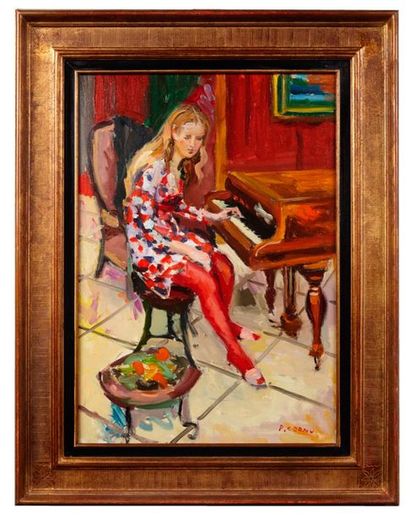 null Pierre CORNU (1895-1996)

Femme au piano.

Huile sur toile.

Signée en bas à...