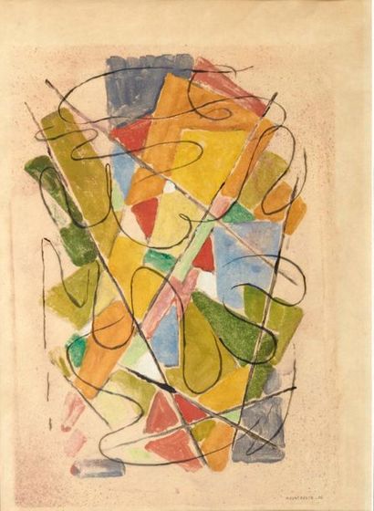 null Albert COSTE (1896-1985)

Composition. 1956.

Gouache sur papier.

Signée et...