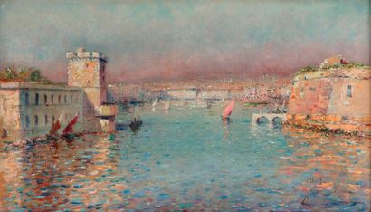 null Louis NATTERO (1870-1915)

L’entrée du port de Marseille.

Huile sur toile.

Signée...