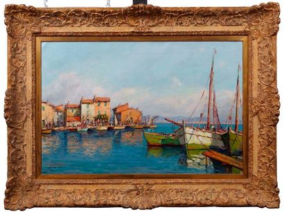 null Vincent MANAGO (1880-1936)

Tartanes aux Martigues.

Huile sur toile.

Signée...