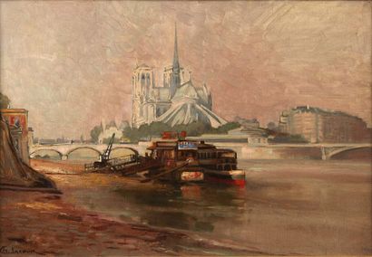 null Charles LACOUR (1861-1941)

Notre-Dame de Paris.

Huile sur toile.

Signée en...