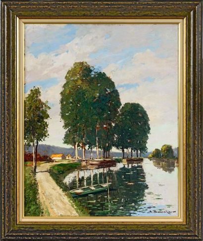 null Alfred BOUCHER (1850-1934)

Barque sur la rivière.

Huile sur carton.

Signée...