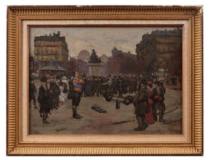 null Stephen HAWEIS (1878-1969)

Les haltérophiles sur la place.

Huile sur toile...