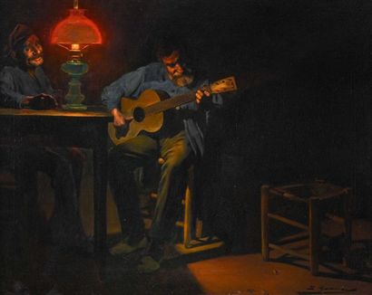 null Luis GRANER ARRUFI (1863-1929)

Le joueur de guitare.

Huile sur toile.

Signée...