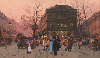 null Eugène GALIEN-LALOUE (1854-1941)

Les grands boulevards animés.

Gouache sur...