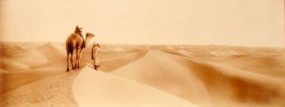 null A. BOUGAULT EDITEUR (1851-1911). Paysage du désert, Afrique du nord. Tirage...