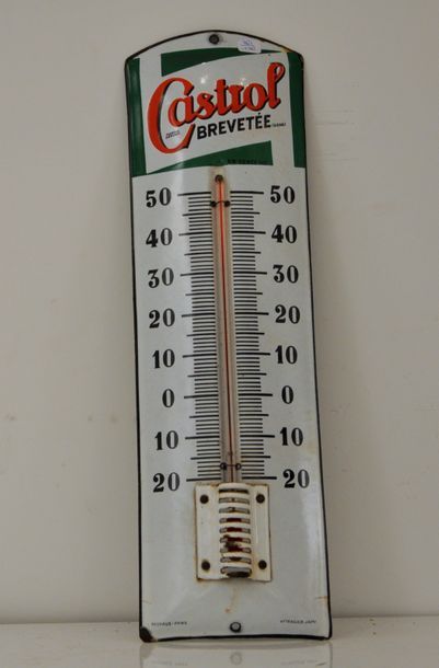 null Castrol

Thermomètre sur tôle émaillée 

H. : 47 cm.