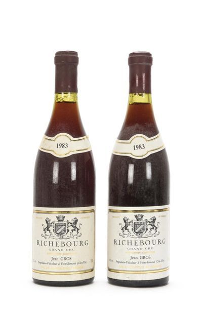null 2 bouteilles RICHEBOURG (Grand Cru) e.l.s.

Jean Gros, 1983