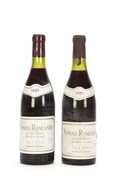 2 bouteilles VOSNE-ROMANÉE LES PETITS MONTS...