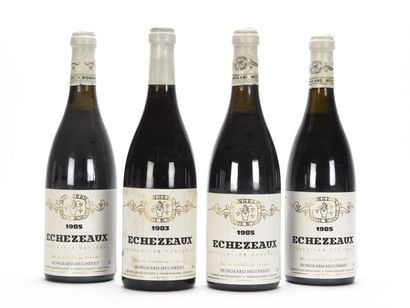 null 4 bottles ÉCHÉZEAUX (Grand Cru) 1 to 2.8 and 2 to 3 cm; 1 a.e.; slightly crumpled...